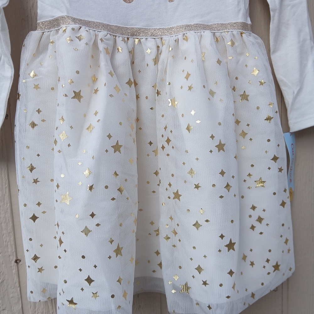 White and Gold Joy Dress - Picture 9 of 12